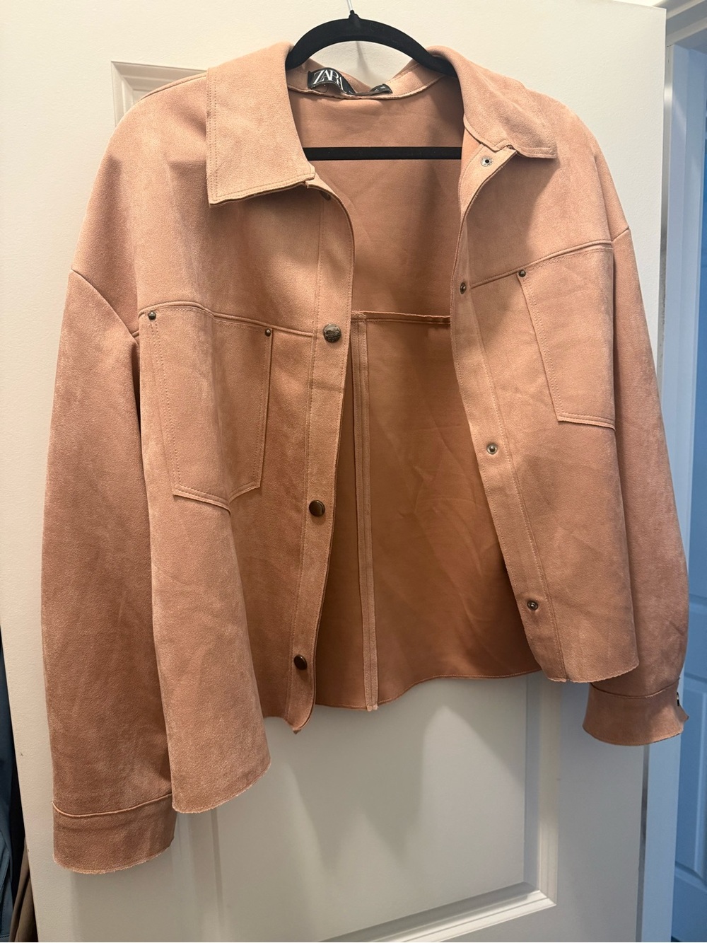 Zara Light Pink Suede Jacket